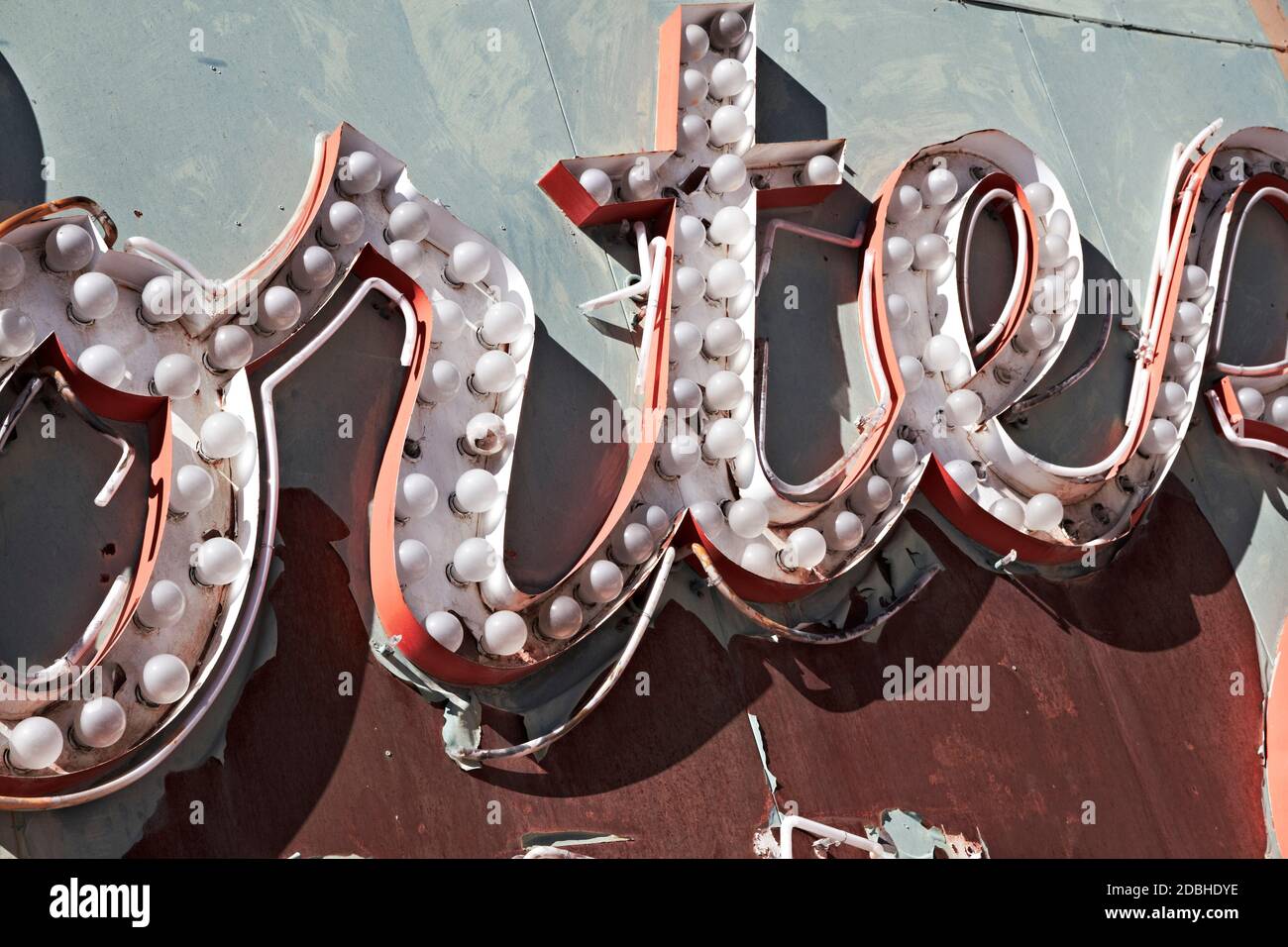 The Neon Sign Boneyard is the place where old classic Las Vegas neon signs go to die Stock Photo