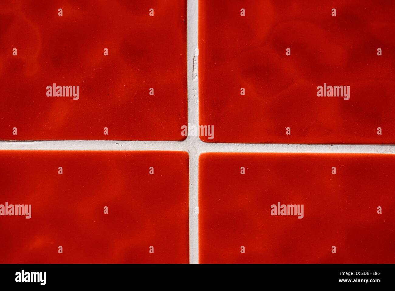 Contemporary Red Tile glossy mosaic material Stock Photo