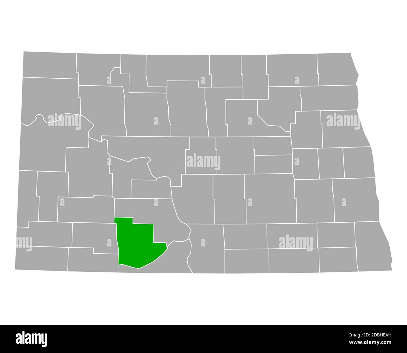 Map of Grant in North Dakota Stock Photo Alamy