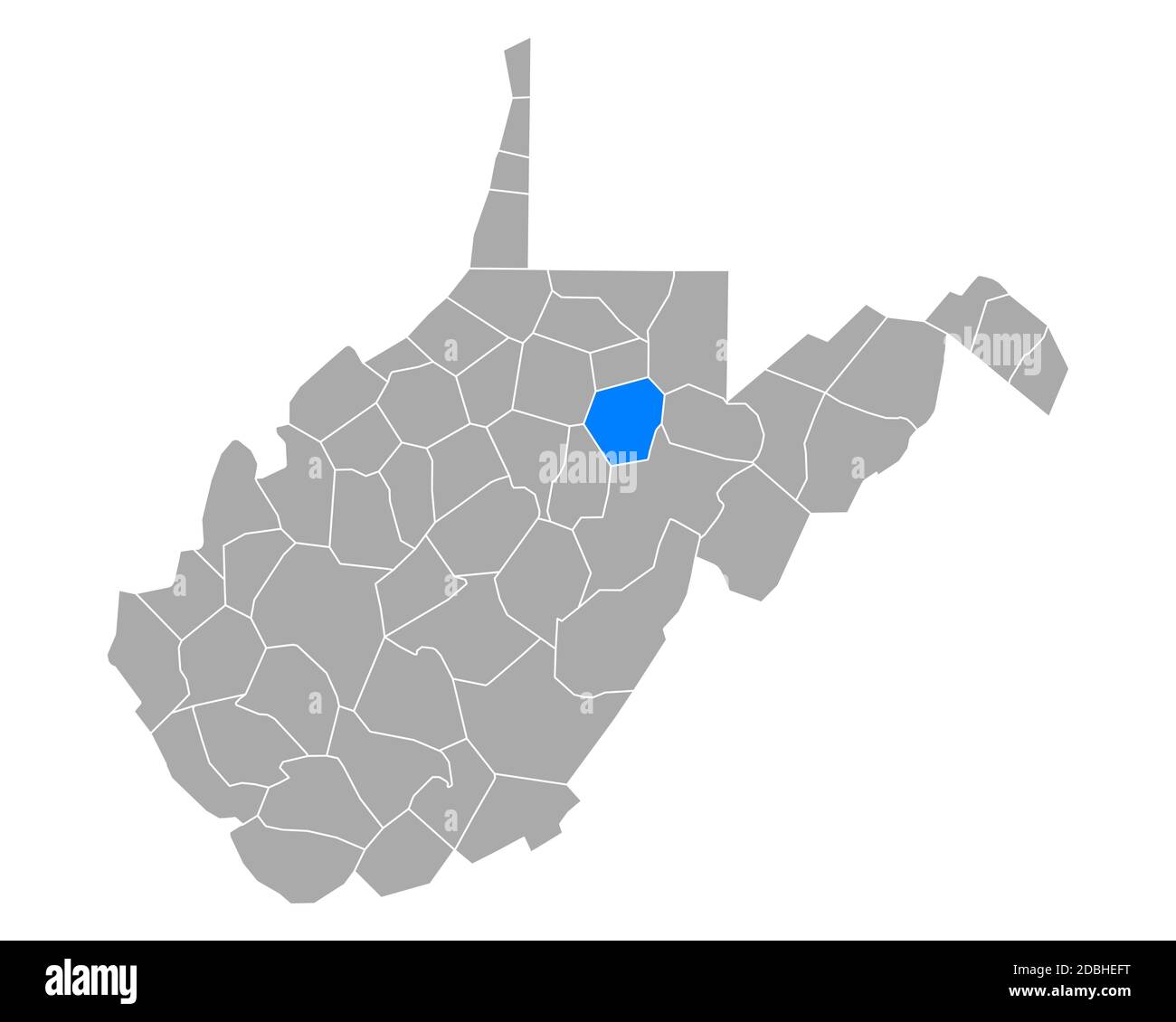 Map of Barbour in West Virginia Stock Photo Alamy