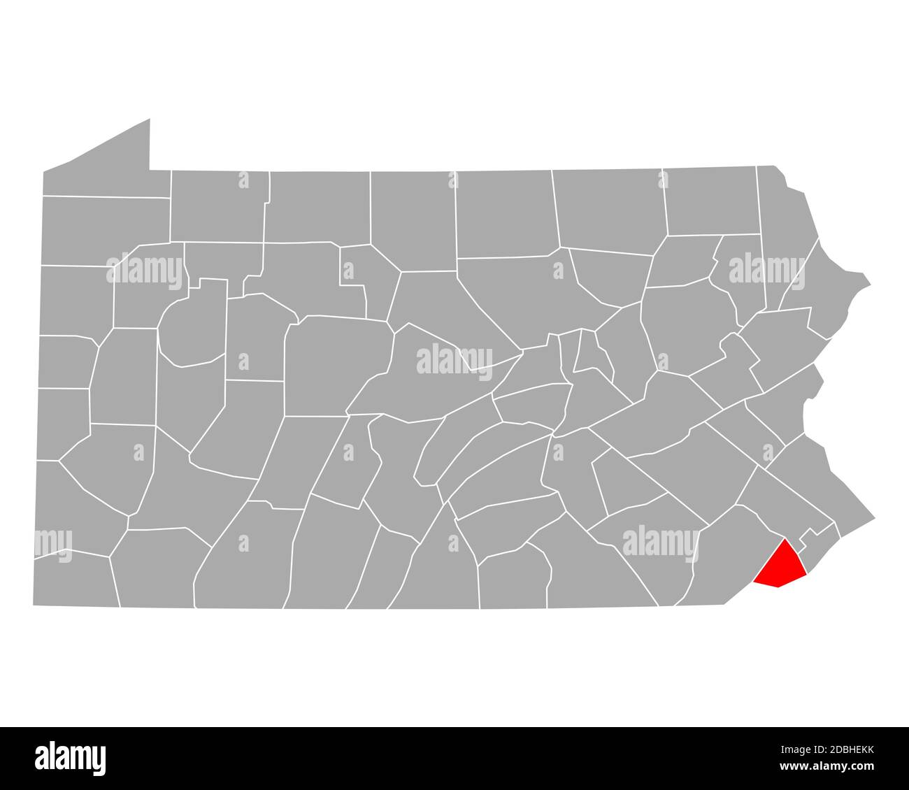 Map of Delaware in Pennsylvania Stock Photo Alamy