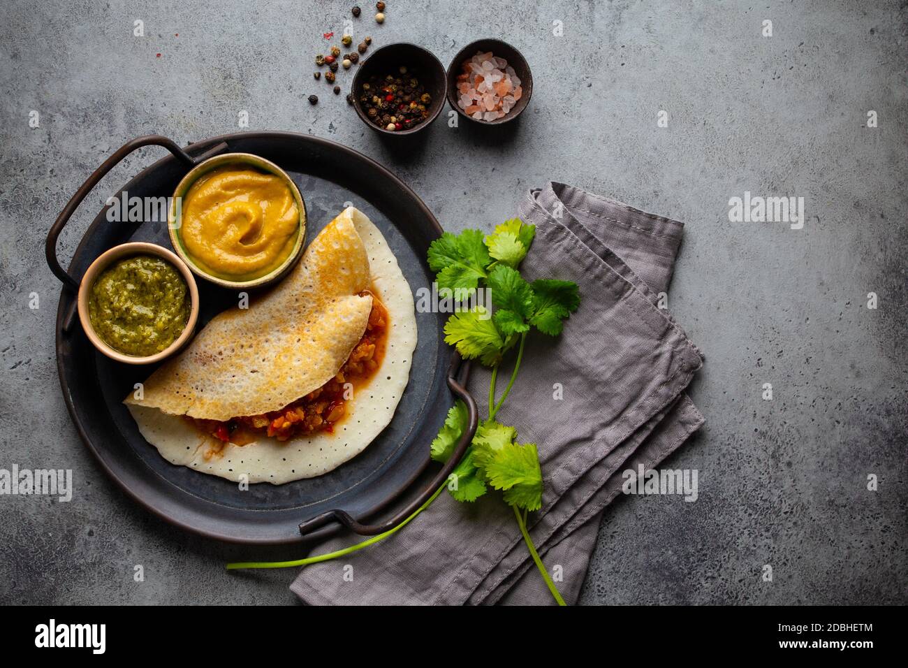 Traditional Indian Dosa Stock Photo - Alamy