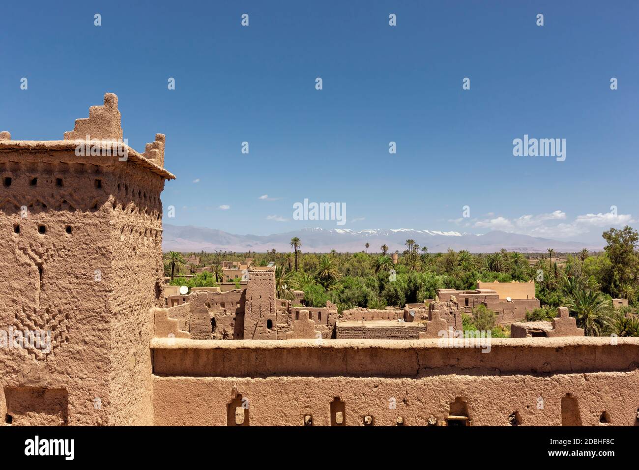 The Ancient Moroccan Town Near Tinghir With Old Kasbahs And High Atlas ...