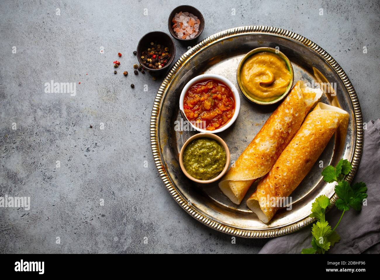Traditional Indian Dosa Stock Photo - Alamy
