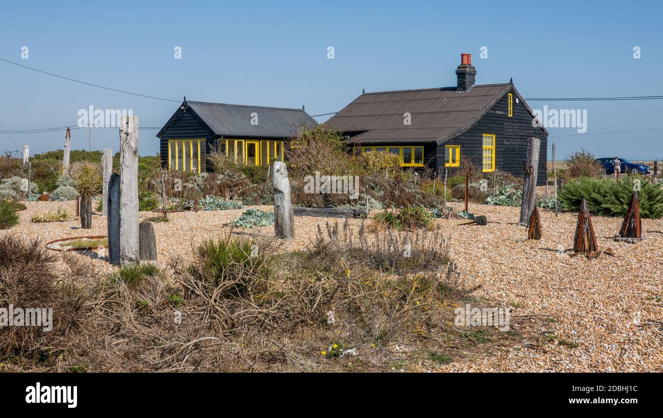 Prospect Cottage,Derek Jarman's Home and Garden,Dungeness,Kent Stock Photo