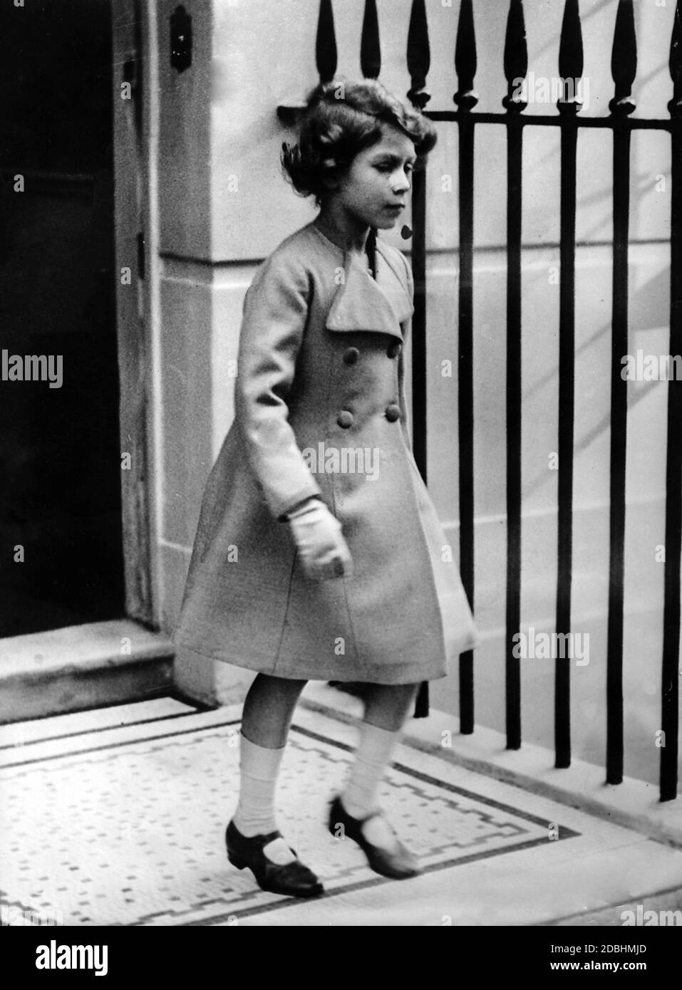 Elizabeth II at the age of 10. Stock Photo
