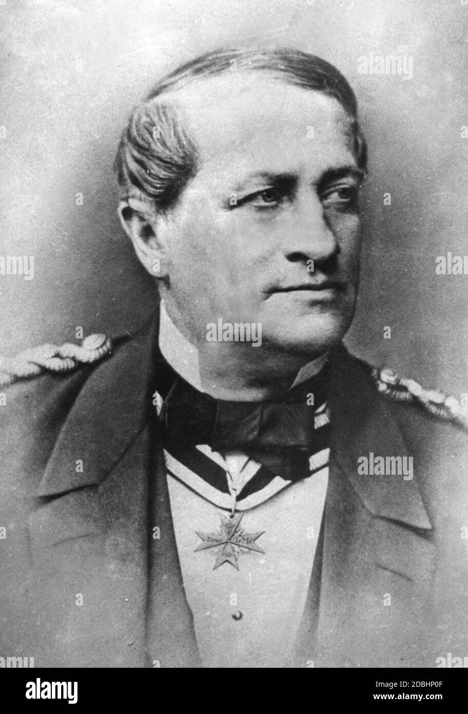 'Prince Adalbert Heinrich Wilhelm of Prussia (1811-1873), Admiral of the Prussian Navy and bearer of the order ''Pour le Merite''. The photo was probably taken in the 1860s.' Stock Photo