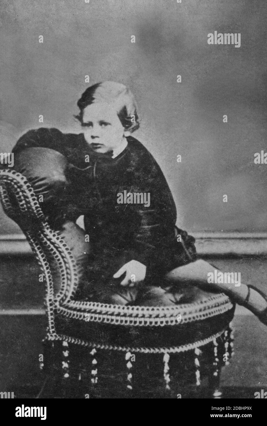 The portrait shows Prince Henry of Prussia as a child. Undated photo