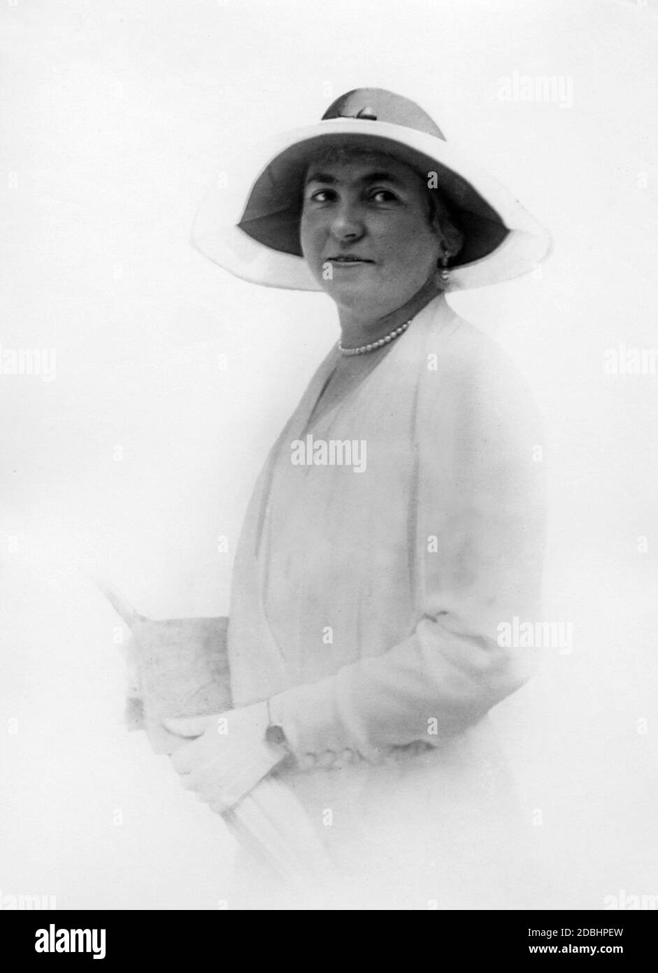 Hermine Reuss (Elder Line), the second wife of Emperor Wilhelm II, in a portrait photograph from the 1930s. Stock Photo