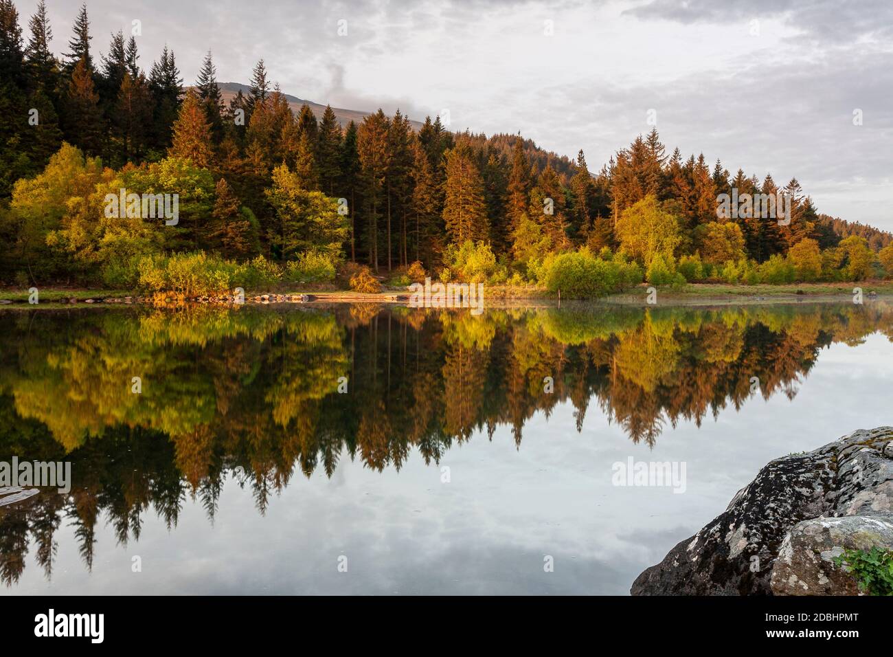 Llyn Mymbyr in the Snowdonia National Park, North Wales Stock Photo