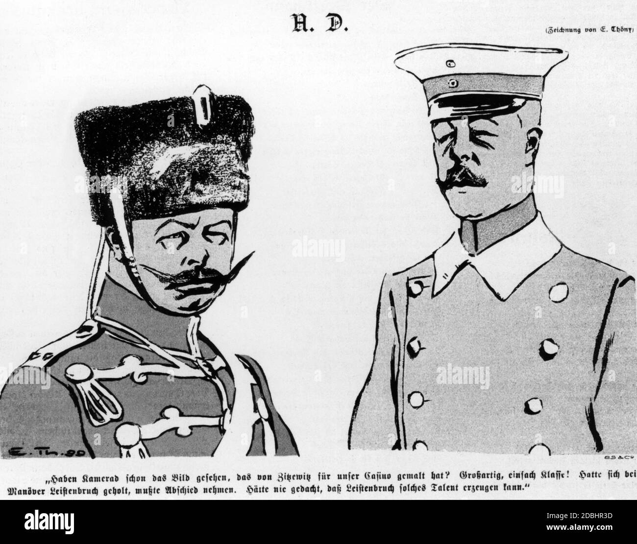 The illiteracy and arrogance of many regular officers in the Imperial was repeatedly by Simplizissimus, as here in 1900 Stock Photo - Alamy
