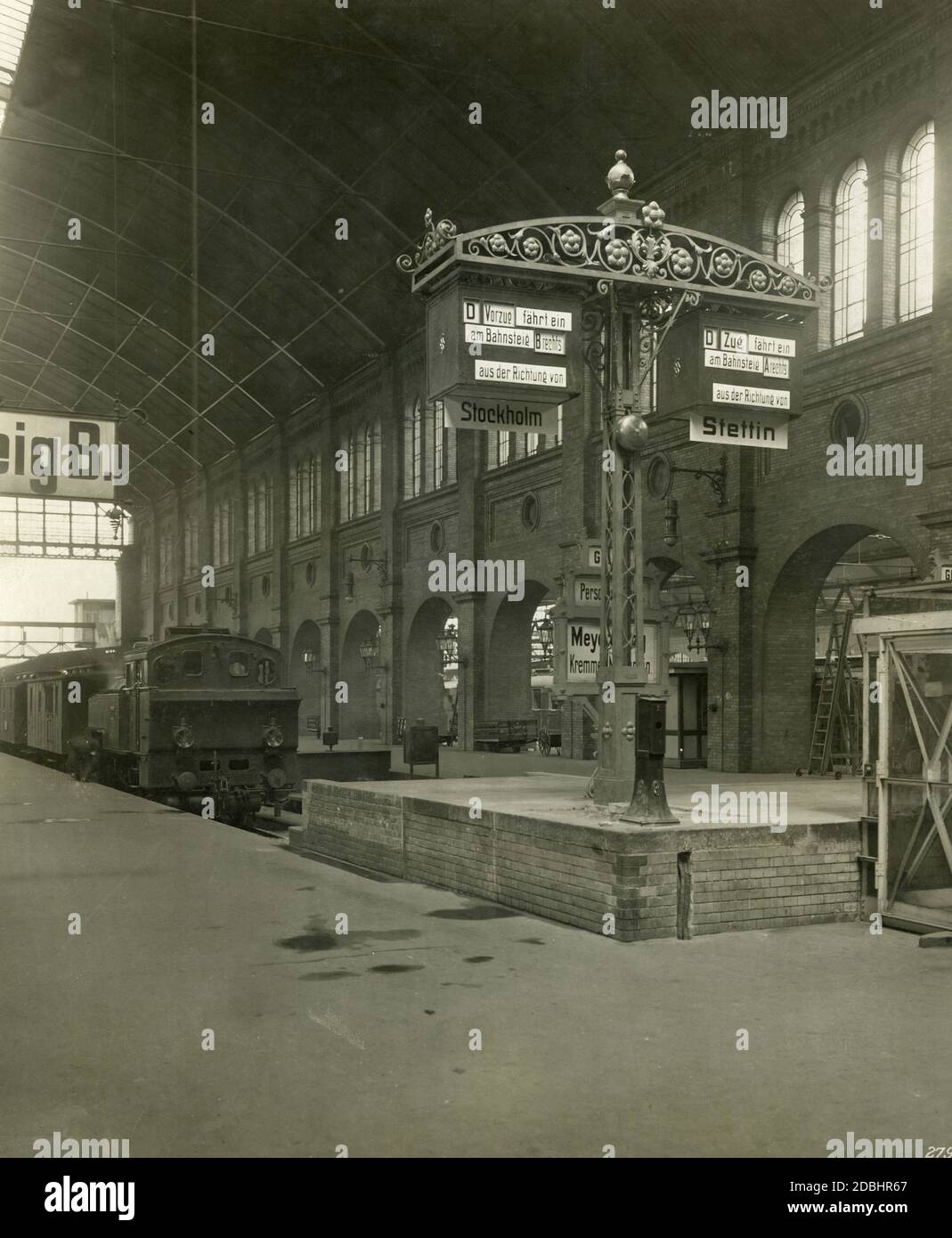 The Stettiner Bahnhof (Stettin Train Station) in Berlin. Stock Photo