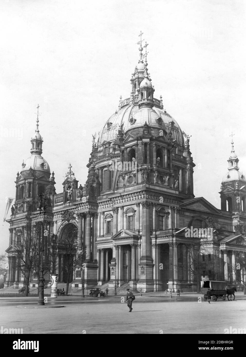 The photo shows the Berlin Cathedral in 1930. Stock Photo