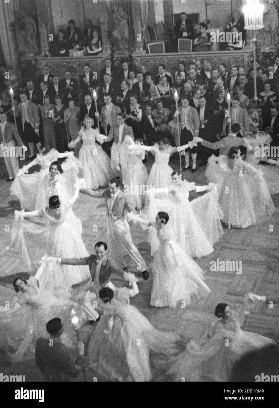 On January 12, 1936, the Opera Ball of the Prussian State Theater took place at the Staatsoper Unter den Linden. The photo shows a performance of the State Opera Ballet. Stock Photo