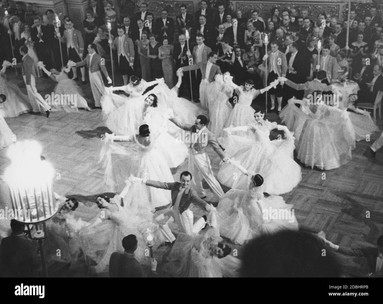 On January 12, 1936, the Opera Ball of the Prussian State Theater took place at the Staatsoper Unter den Linden. The photo shows a performance of the State Opera Ballet. Stock Photo
