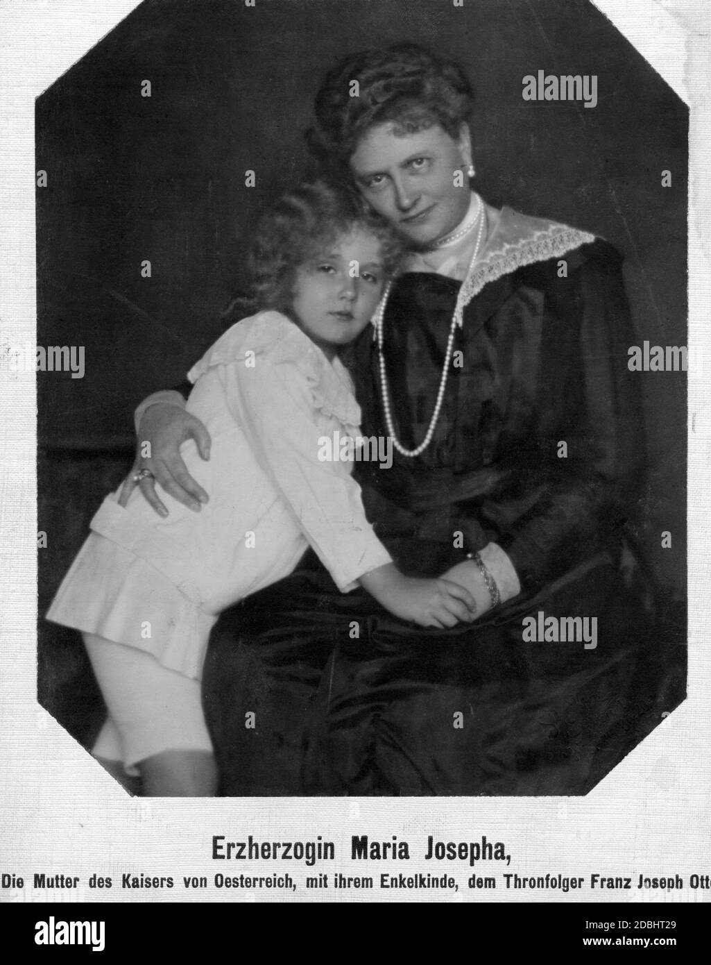 The son of the last Austrian Emperor and heir to the throne Otto von Habsburg with the mother of Emperor Karl, Maria Josepha Louise of Saxony. Stock Photo