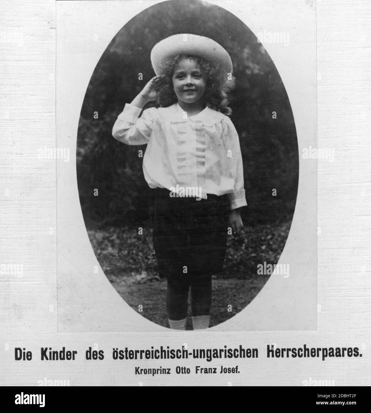 Otto Franz Joseph von Habsburg as crown prince. Stock Photo