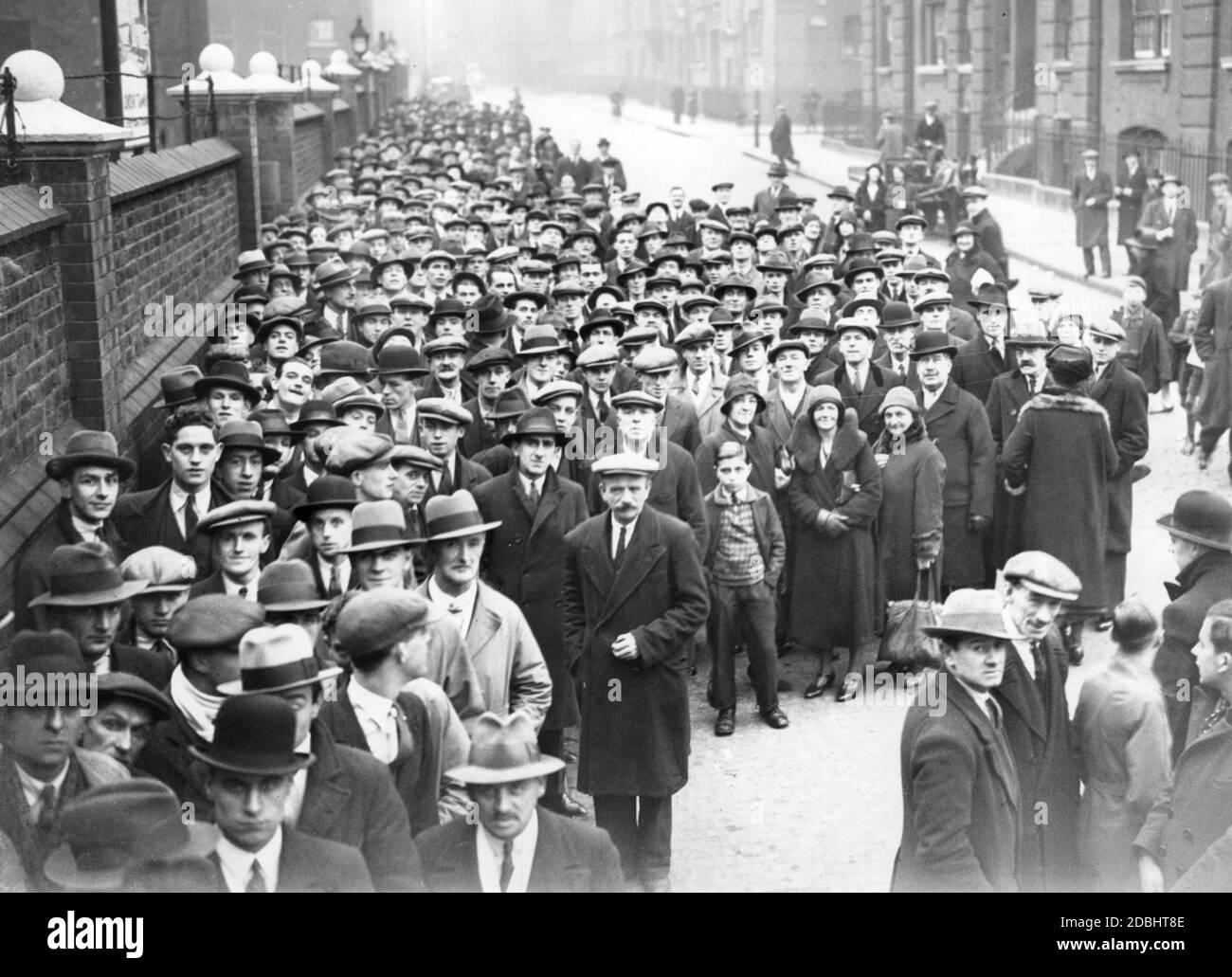 Numerous people have been queuing in front of a London cinema since dawn to  apply for jobs advertised there Stock Photo - Alamy