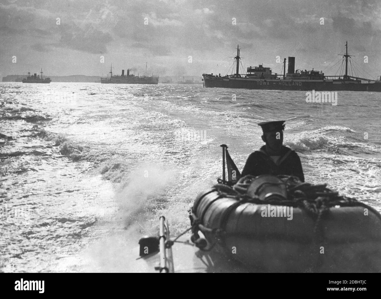 English channel patrol boat Black and White Stock Photos & Images - Alamy