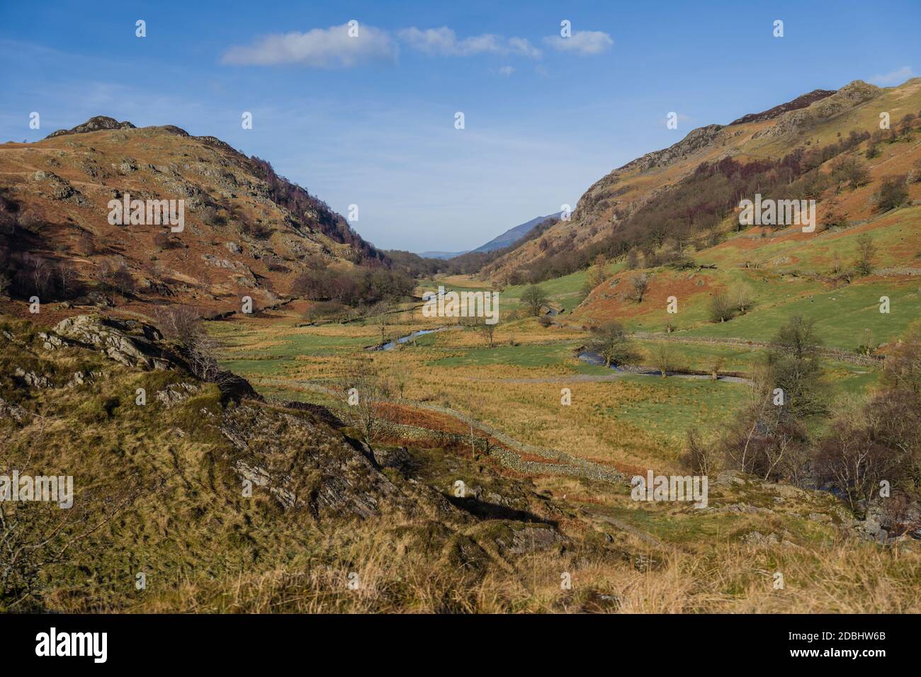 Watendlath valley, English Lake District, UK Stock Photo