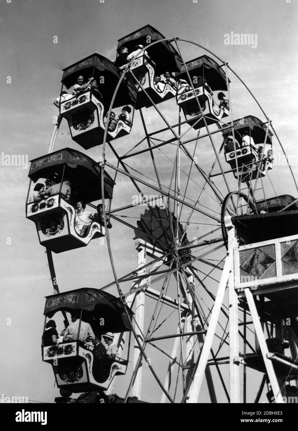 Ferris wheel at the Oktoberfest in Munich. Stock Photo