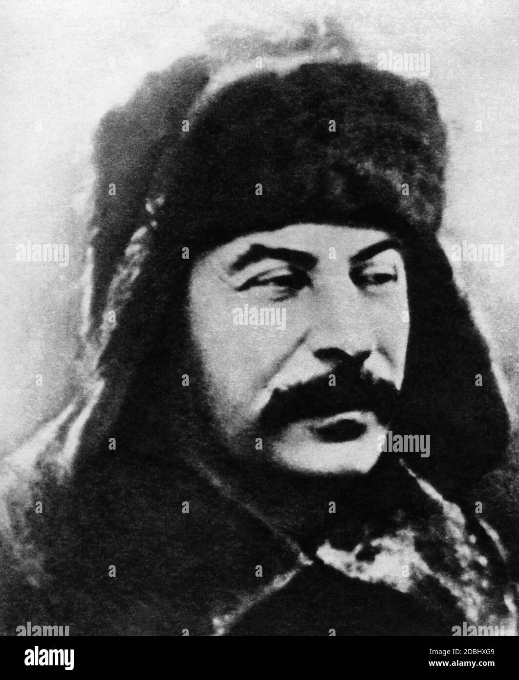 In 1928, after the removal of Trotsky, Bukharin and Rykov, Stalin was finally able to position himself within the CPSU as the sole ruler. Stock Photo
