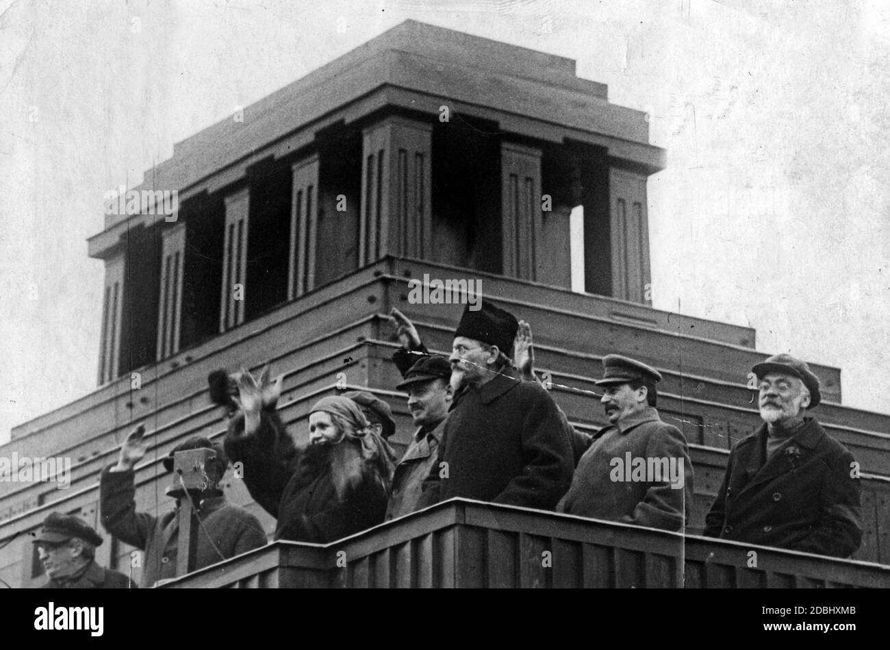 In the stand of the Lenin Mausoleum. Stock Photo