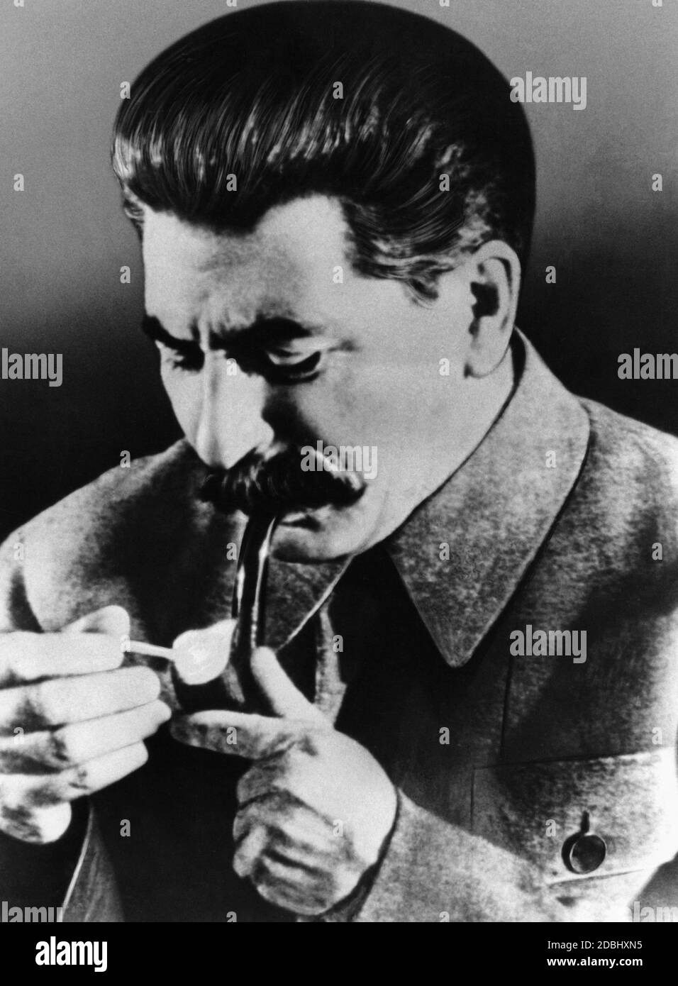 Ioseb Besarionis dz? Djugashvili,adopted name Stalin, dictator of the Soviet Union from 1927 to 1954. Photos of Stalin destined for publication were carefully selected and were intended to support the personality cult around him. Stock Photo