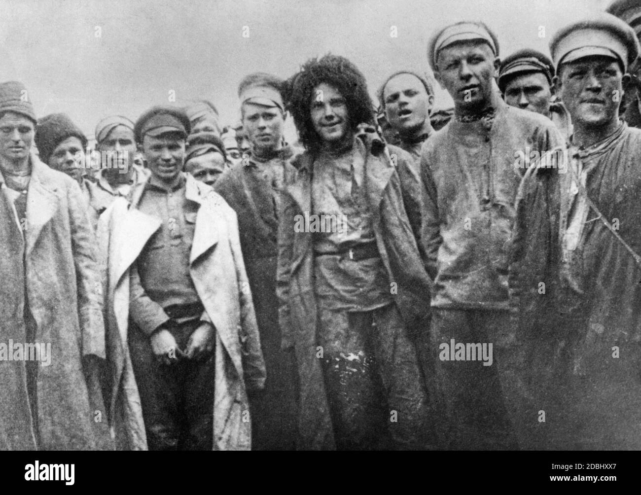 A group of captured Bolsheviks. Stock Photo
