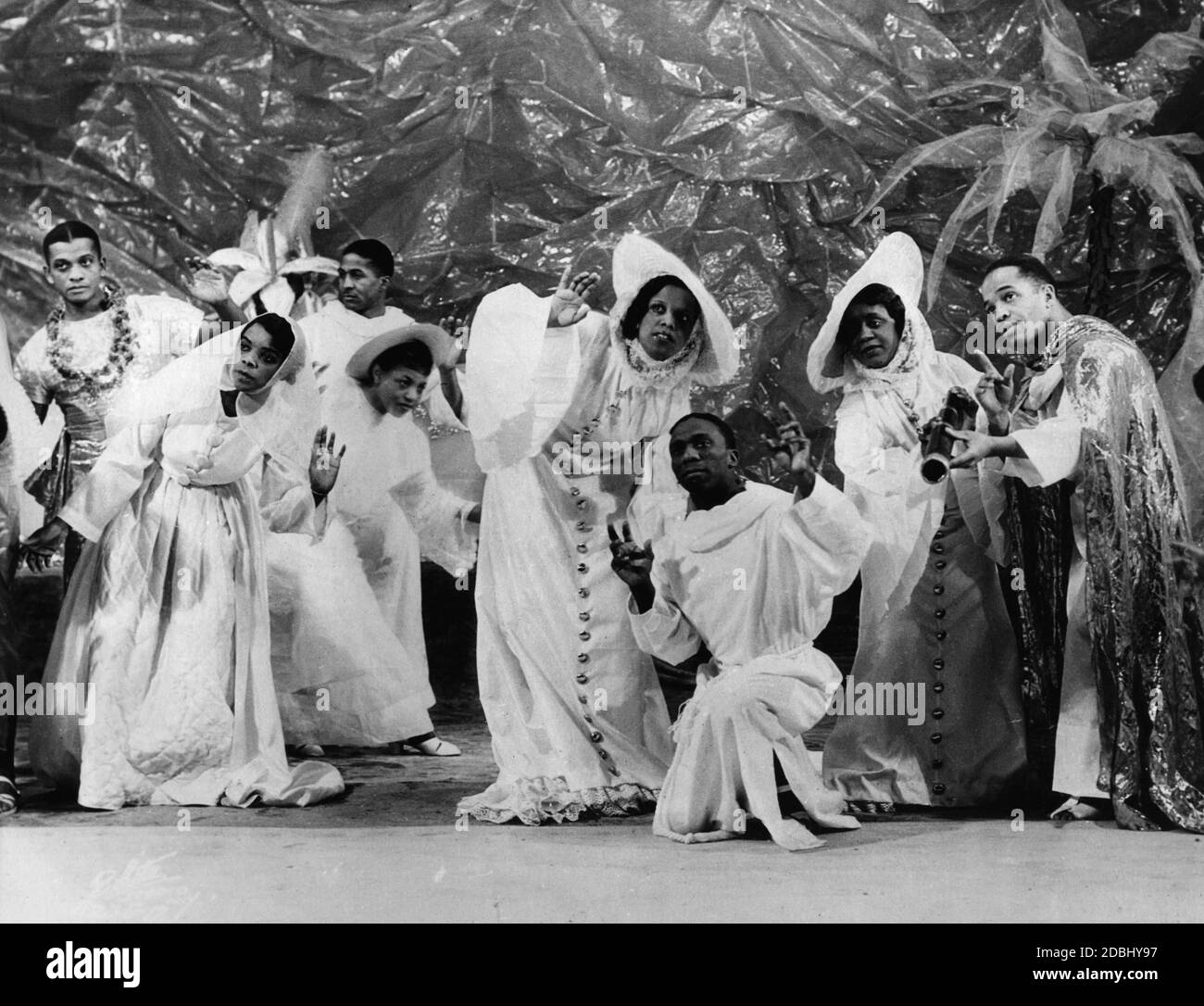 'Scene from ''Four Saints in Three Acts'' by Virgil Thompson and Gertrude Stein. The opera was premiered in New York City with an all-black ensemble.' Stock Photo