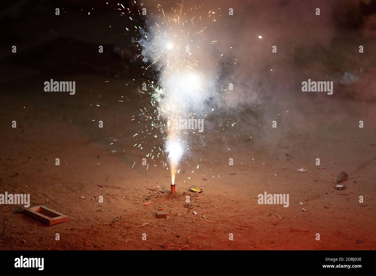 fire of cracker explosion on black background Stock Photo - Alamy