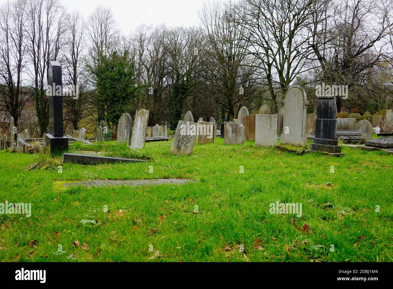 The graveyard at the parish church of St Thams Becket, Chapel en le