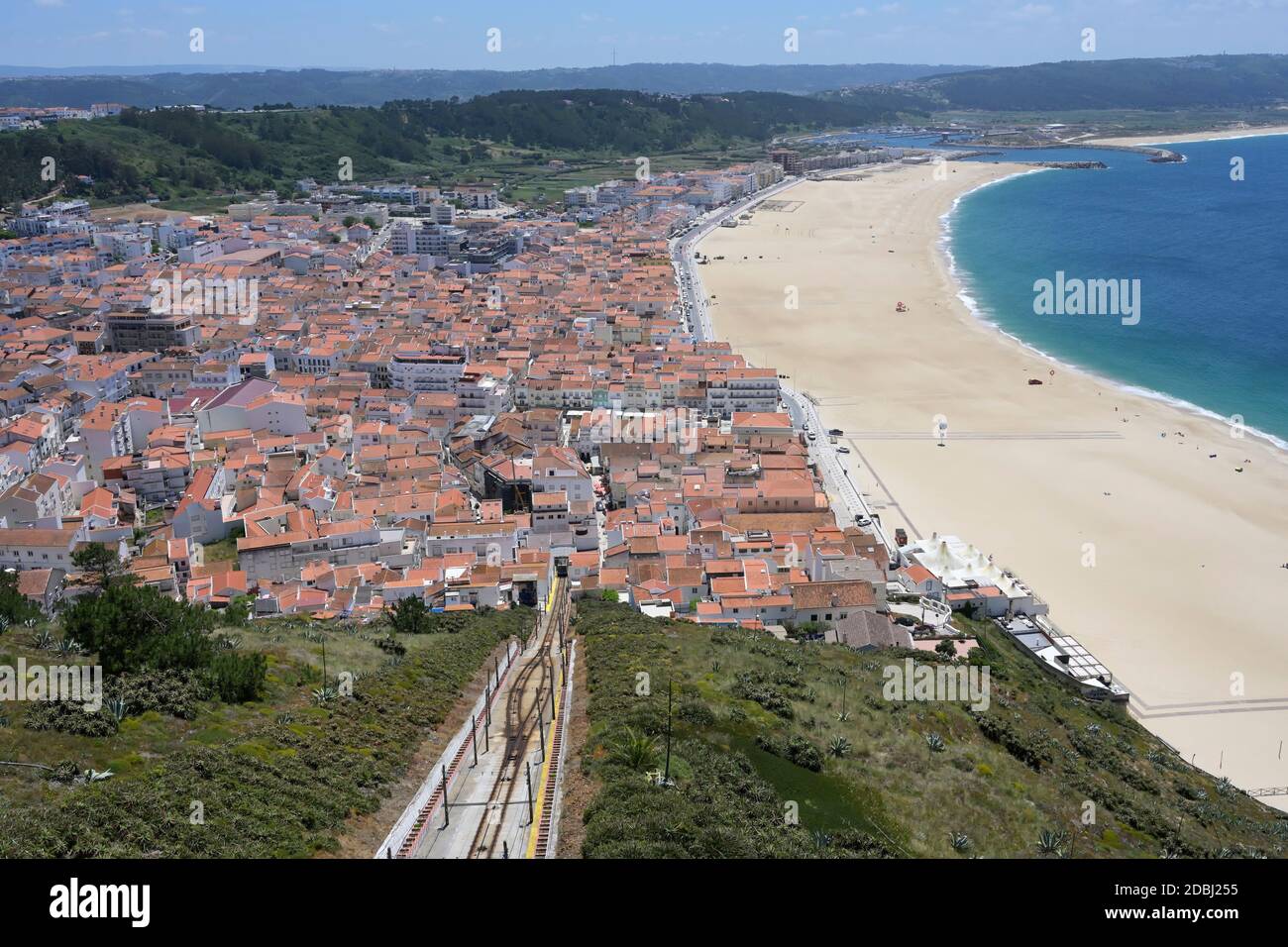 Funicular railway between Sitio and Nazare beach, Leiria district