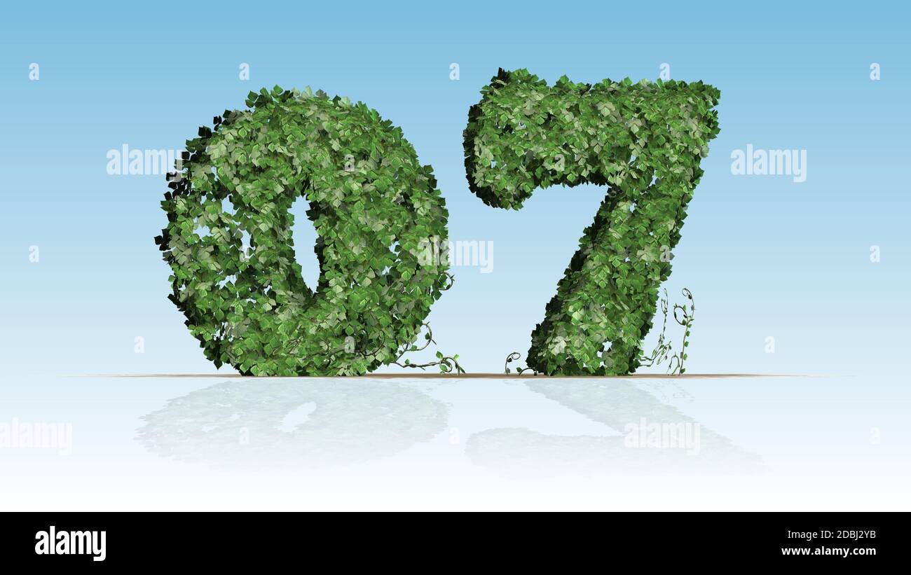 3d 07 number hi-res stock photography and images - Alamy
