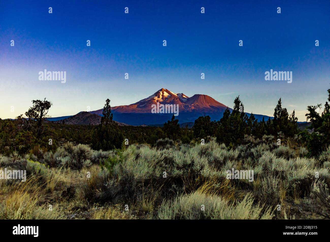 Beautiful view of Mount Shasta, California, United States of America, North America Stock Photo