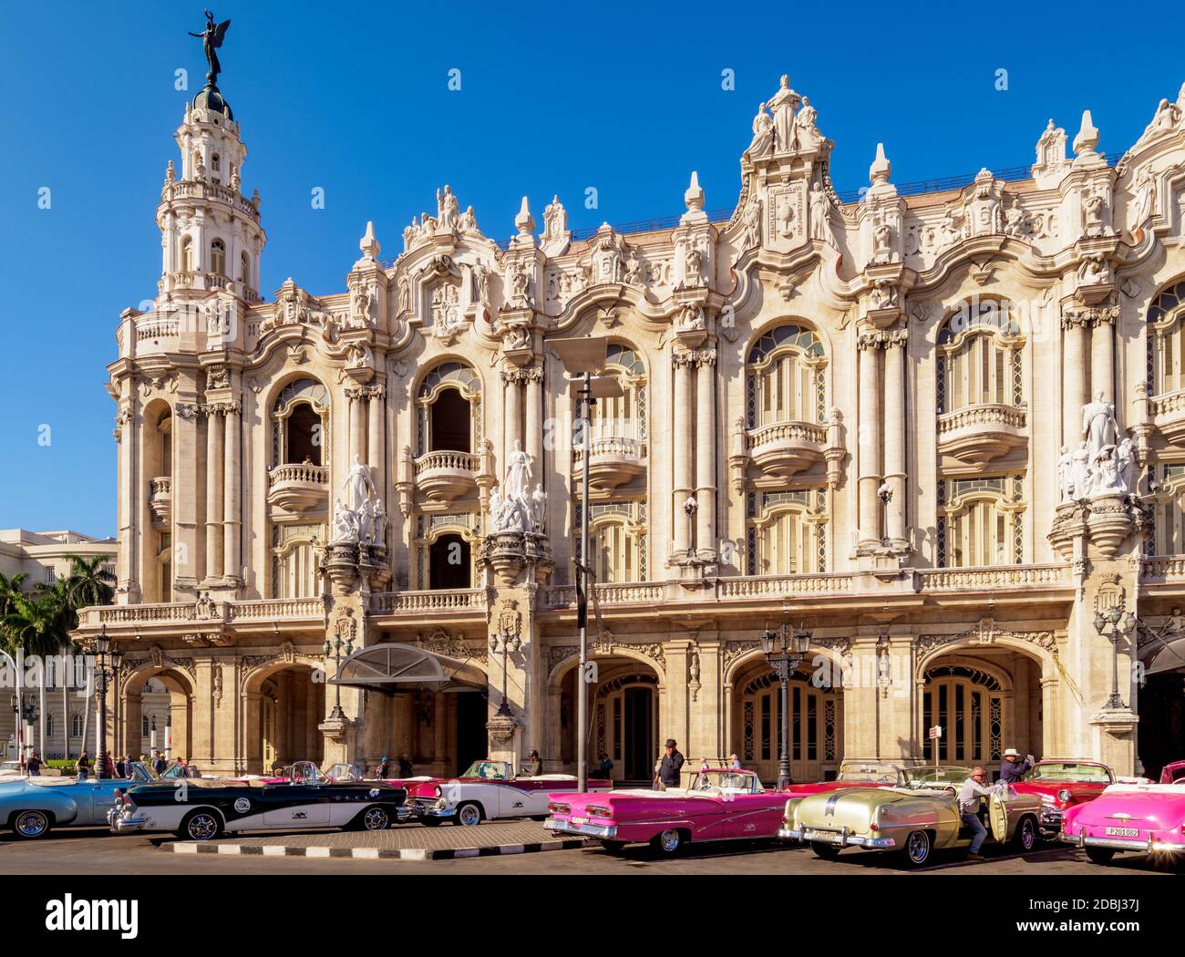 Gran Teatro de La Habana (Alicia Alonso) (Grand Theatre), Havana, La Habana Province, Cuba, West Indies, Central America Stock Photo