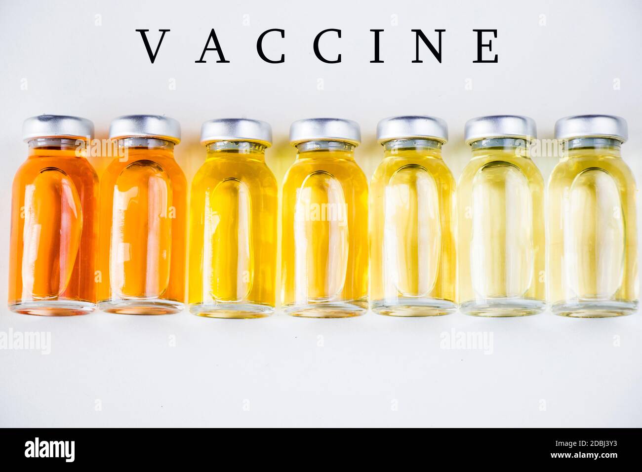 Vaccine Color Code New vaccine in ampules, different color variations of vaccine on the ...
