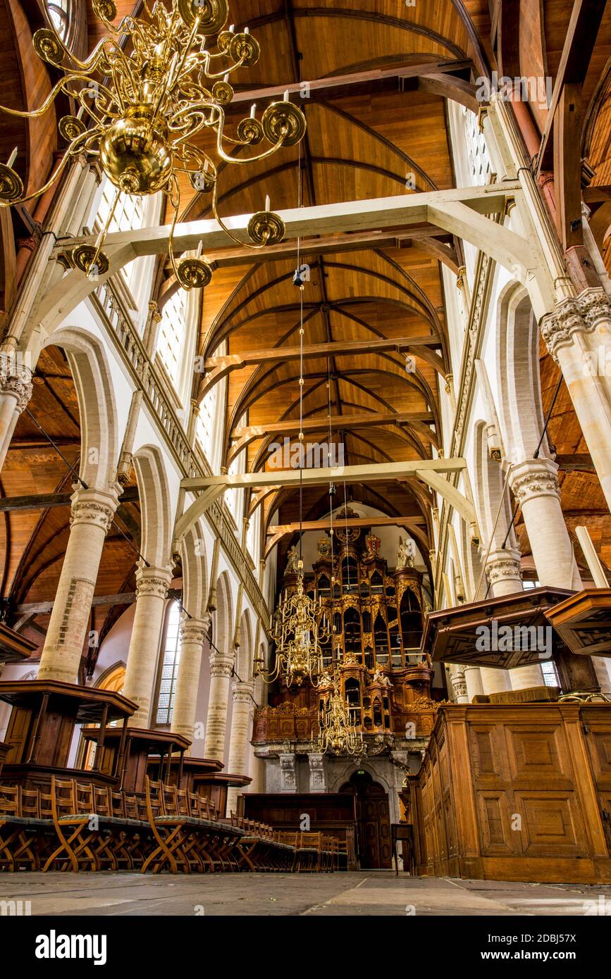 Oude Kerk church, oldest in Amsterdam, North Holland, Netherlands, Europe Stock Photo