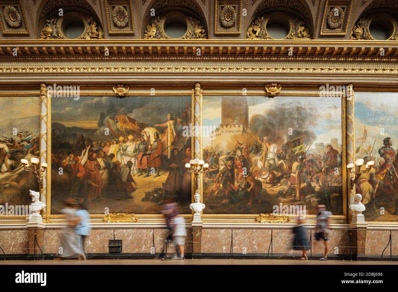 The Battles Gallery, Palace of Versailles, UNESCO World Heritage Site, Yvelines, Ile-de-France, France, Europe Stock Photo