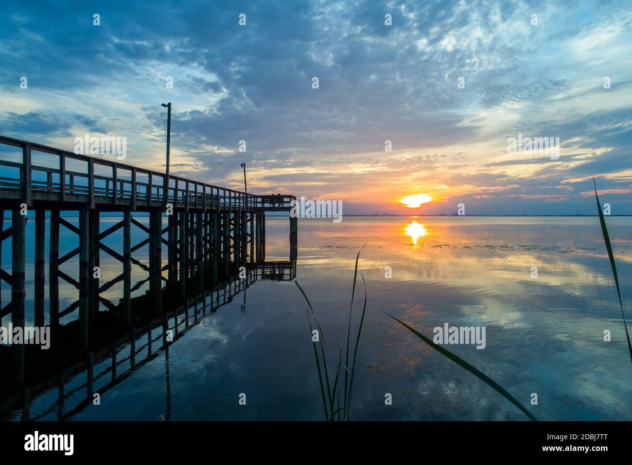 Mobile Bay Sunset Stock Photo