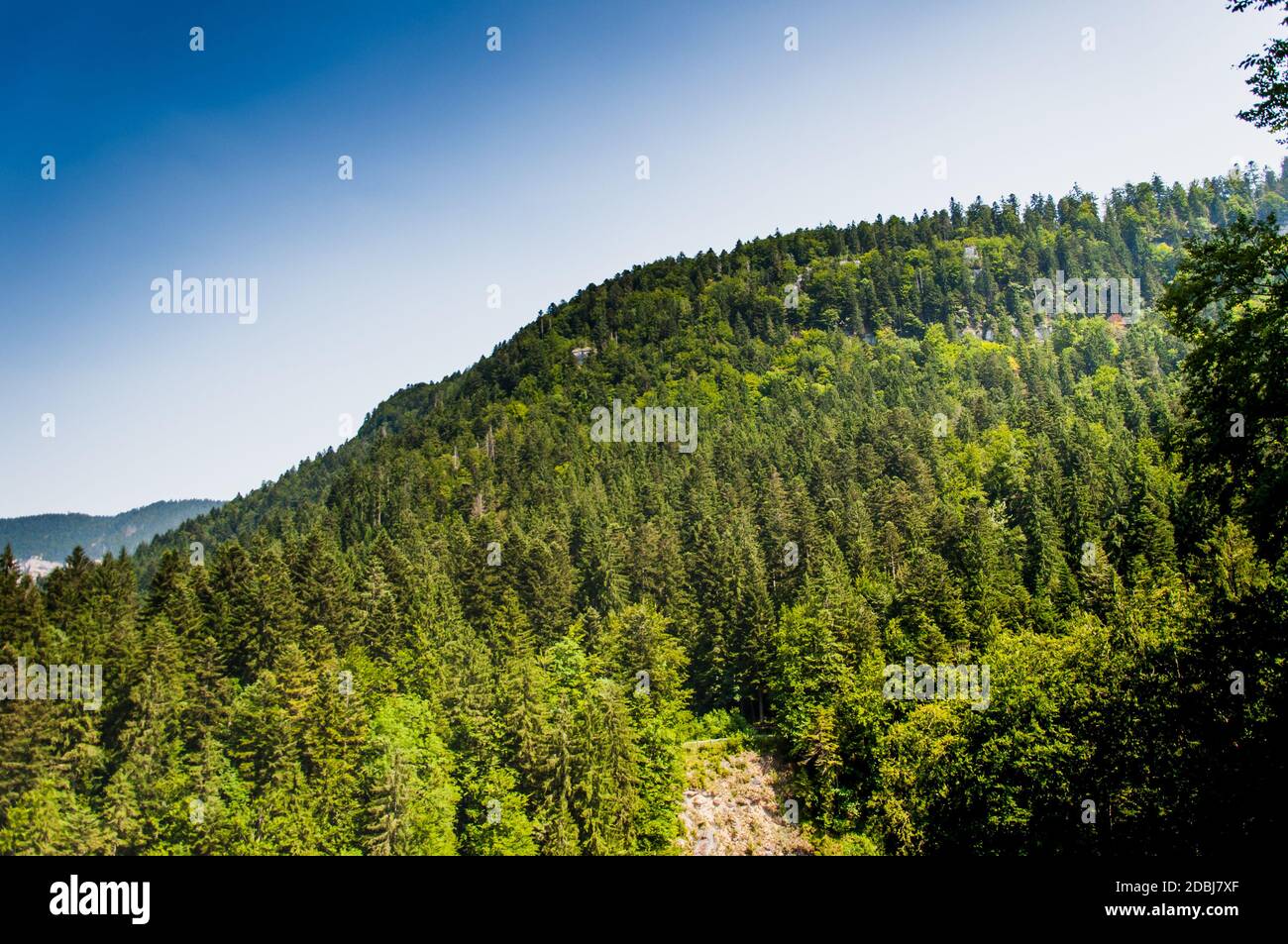 Gorges du Doubs at the Franco-Swiss border in France Stock Photo