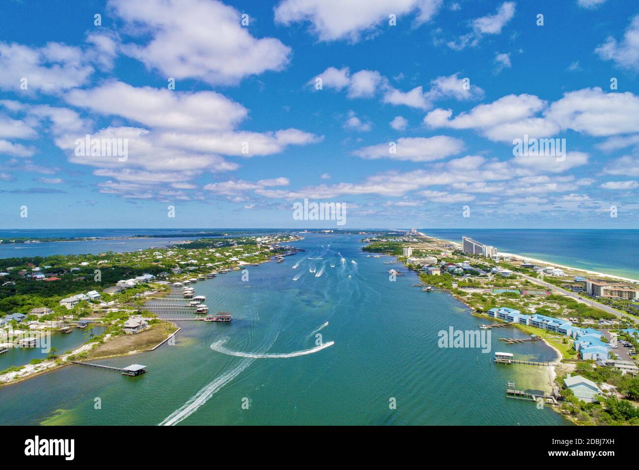 Aerial view of Perdido Key Beach near Pensacola, Florida Stock Photo