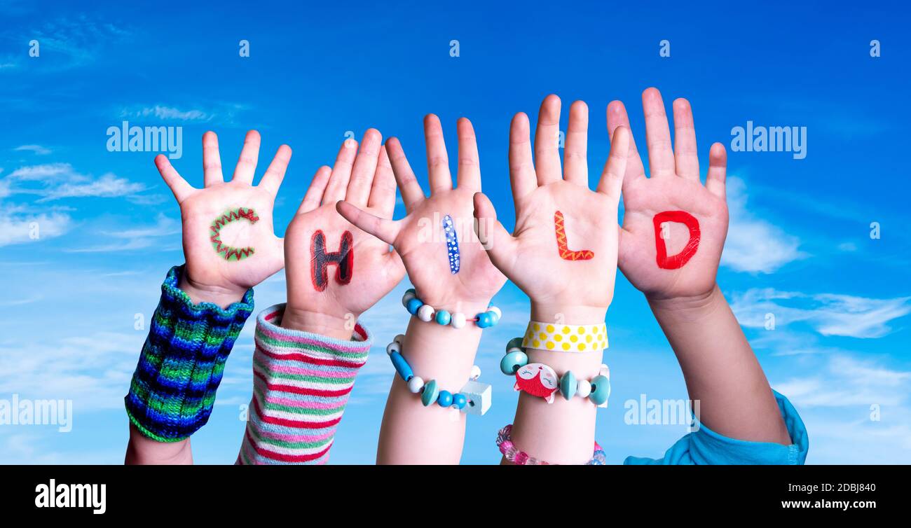 Word hands team people letters baby hi-res stock photography and images ...