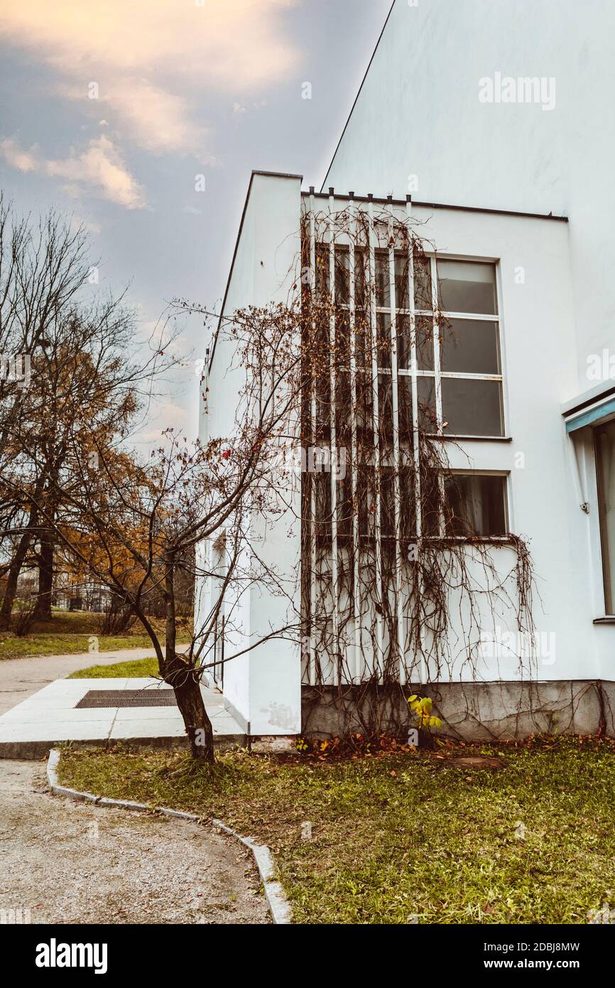 Alvar Aalto Library building in architectural style modernism town