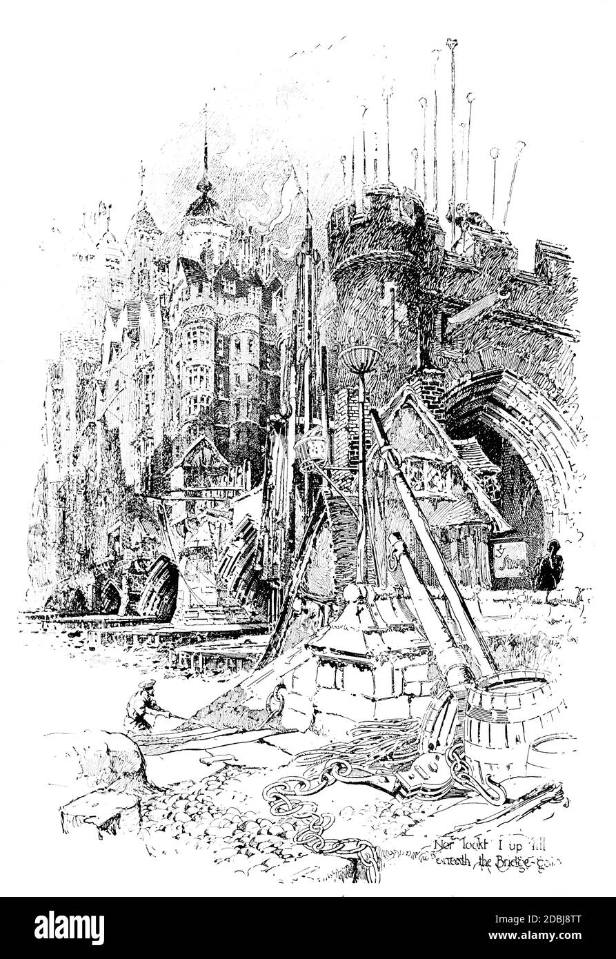 The Household of Sir Thomas More, line illustration by Herbert Tailton and John Jellicoe, from 1896 The Studio an Illustrated Magazine of Fine and App Stock Photo