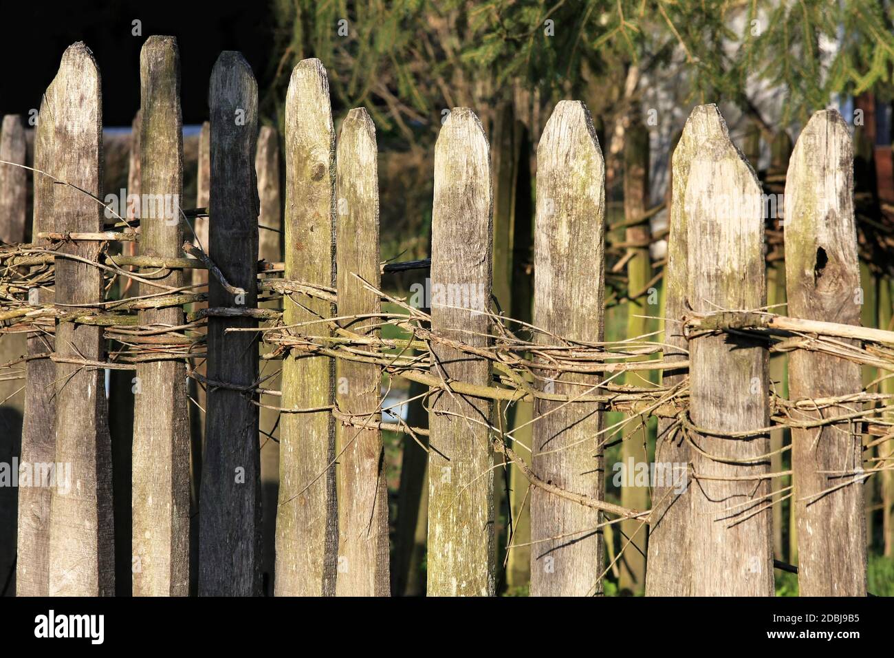 Old wooden barrier hi-res stock photography and images - Alamy