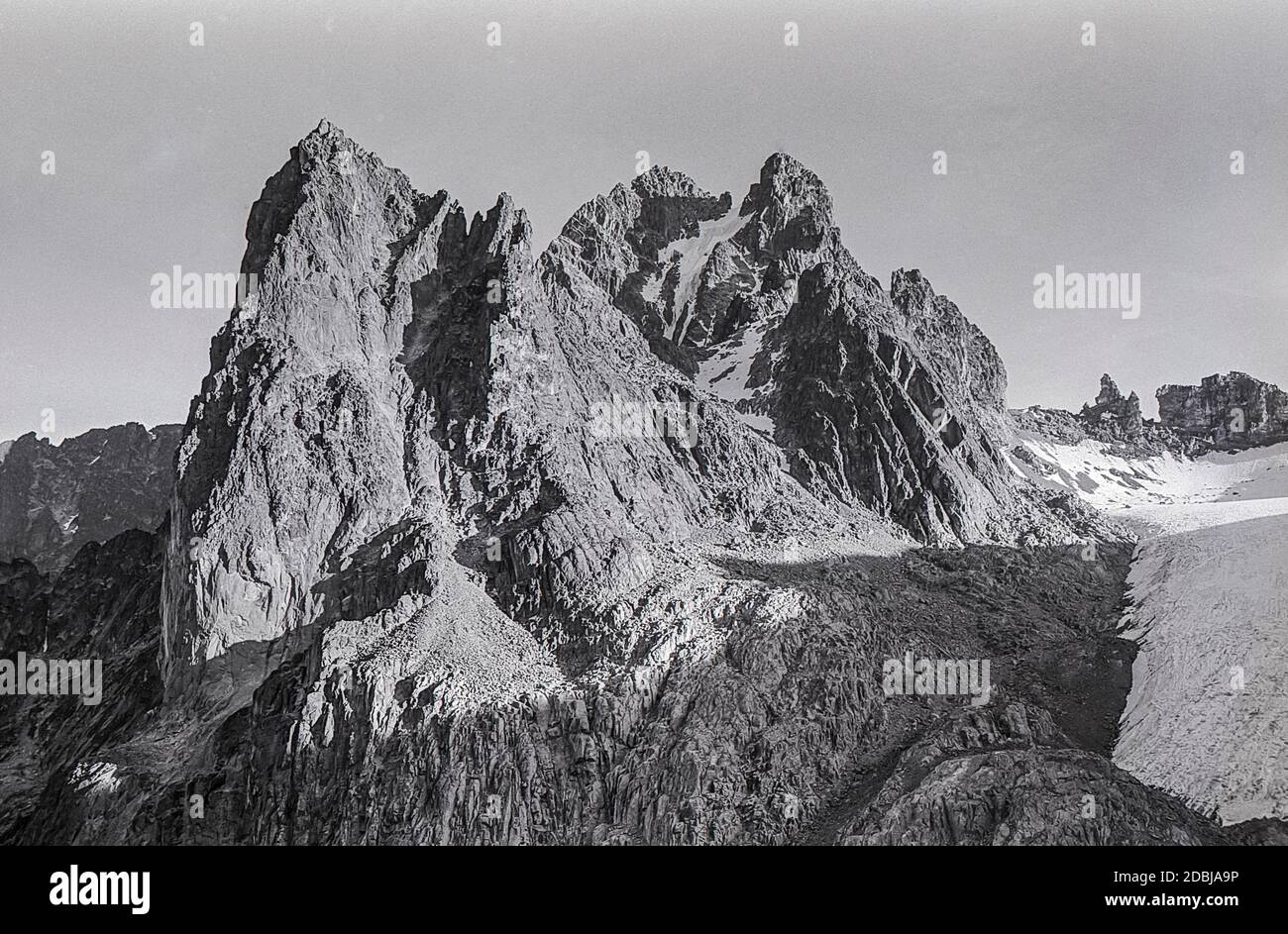 Kenya. This is the Southeast face Mount Kenya as it was in 1976/77 with ...