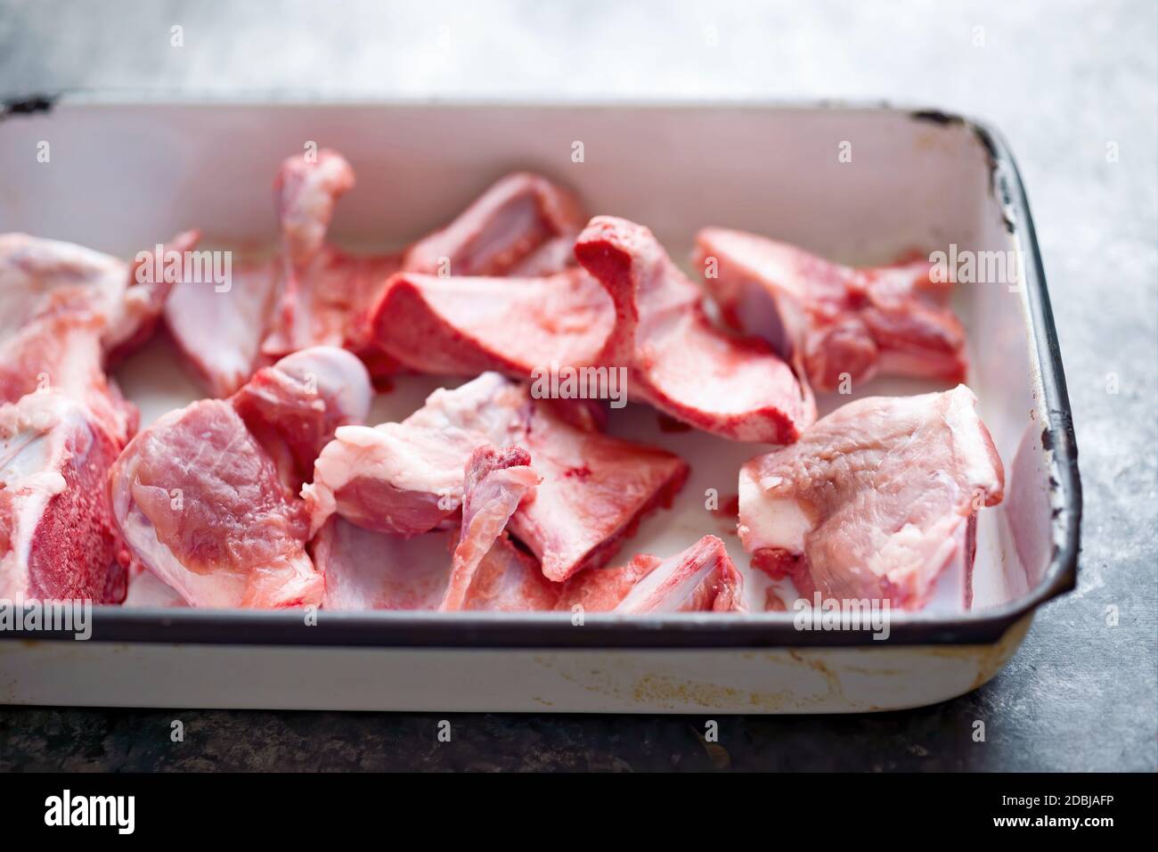 close up rustic pork bones flavoring ingredient Stock Photo