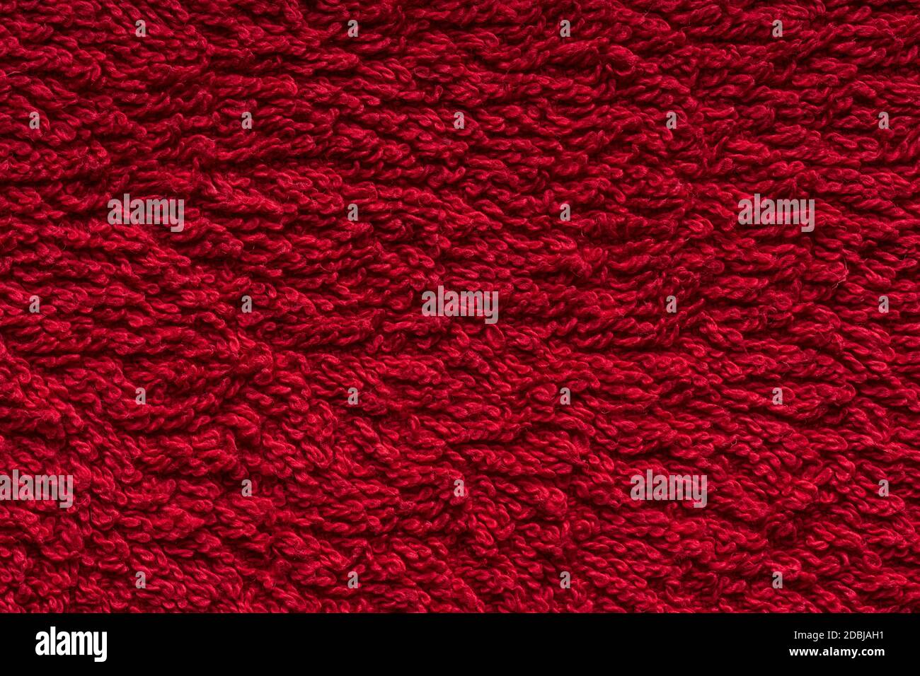 Closeup of red cotoon towel texture Stock Photo
