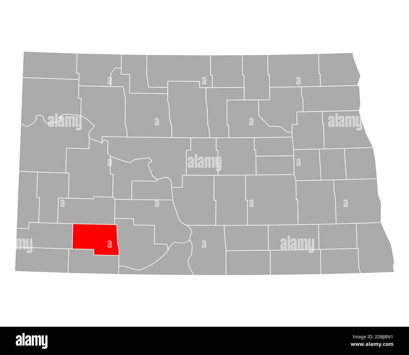 Map of Hettinger in North Dakota Stock Photo Alamy